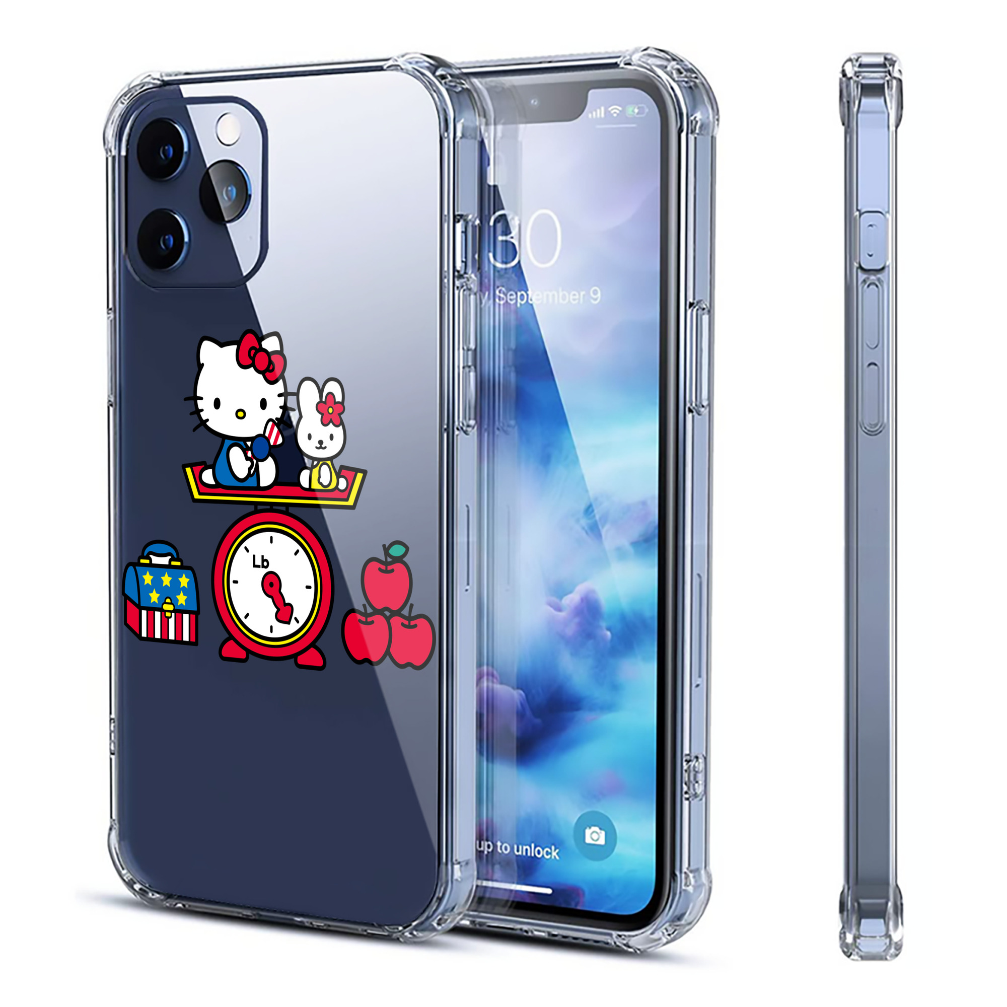 （画像用） Hello Kitty ハローキティ 【iPhone 12シリーズ対応】透明スマホケース（クリアソフトケース）
